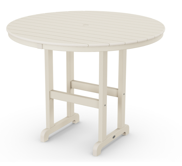 48" Round Farmhouse Counter Table in Sand