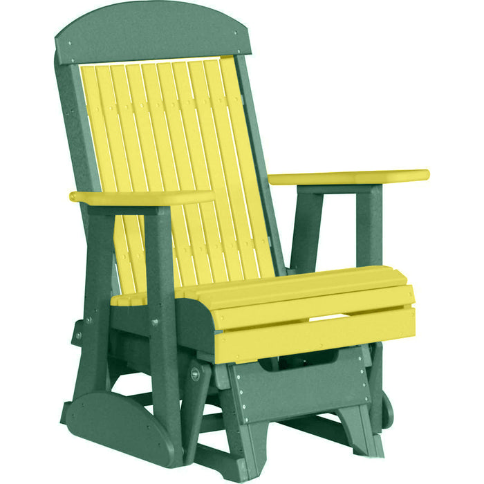 LuxCraft Yellow 2 foot Classic Highback Recycled Plastic Glider Chair