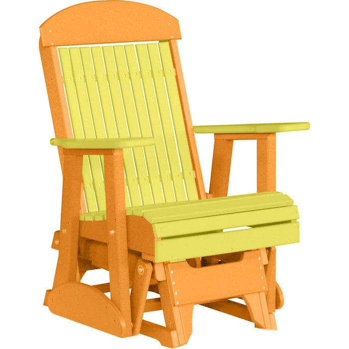 LuxCraft Yellow 2 foot Classic Highback Recycled Plastic Glider Chair