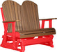 LuxCraft LuxCraft Antique Mahogany 4 ft. Recycled Plastic Adirondack Outdoor Glider Antique Mahogany on Red Adirondack Glider 4APGAMR