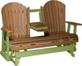 LuxCraft LuxCraft Antique Mahogany 5 ft. Recycled Plastic Adirondack Outdoor Glider Adirondack Glider