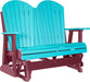 LuxCraft LuxCraft Aruba Blue 4 ft. Recycled Plastic Adirondack Outdoor Glider Aruba Blue on Cherrywood Adirondack Glider 4APGABCW