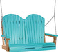 LuxCraft LuxCraft Aruba Blue Adirondack 4ft. Recycled Plastic Porch Swing With Cup Holder Aruba Blue on Cedar / Adirondack Porch Swing Porch Swing 4APSABC-CH