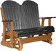 LuxCraft LuxCraft Black 4 ft. Recycled Plastic Adirondack Outdoor Glider Black on Cedar Adirondack Glider 4APGBKC