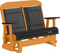 LuxCraft LuxCraft Black 4 ft. Recycled Plastic Highback Outdoor Glider Bench Black Tangerine Highback Glider 4CPGBKT