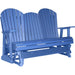 LuxCraft LuxCraft Blue 5 ft. Recycled Plastic Adirondack Outdoor Glider Blue Adirondack Glider 5APGB