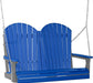 LuxCraft LuxCraft Blue Adirondack 4ft. Recycled Plastic Porch Swing Blue on Slate / Adirondack Porch Swing Porch Swing 4APSBS