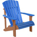 LuxCraft LuxCraft Blue Deluxe Recycled Plastic Adirondack Chair With Cup Holder Adirondack Deck Chair