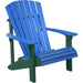 LuxCraft LuxCraft Blue Deluxe Recycled Plastic Adirondack Chair With Cup Holder Adirondack Deck Chair