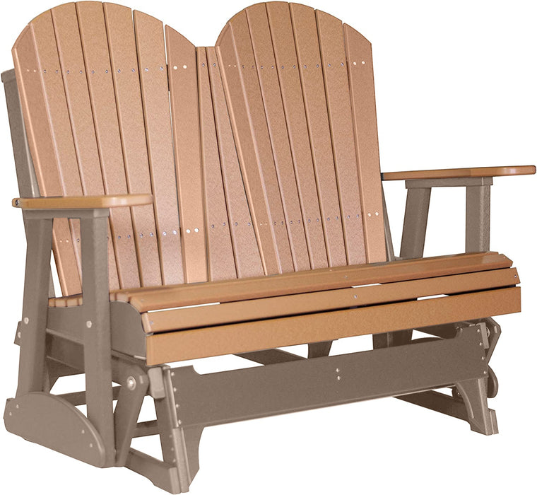 LuxCraft LuxCraft Cedar 4 ft. Recycled Plastic Adirondack Outdoor Glider Adirondack Glider