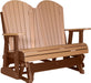 LuxCraft LuxCraft Cedar 4 ft. Recycled Plastic Adirondack Outdoor Glider Cedar on Antique Mahogany Adirondack Glider 4APGCAM