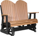 LuxCraft LuxCraft Cedar 4 ft. Recycled Plastic Adirondack Outdoor Glider Cedar On Black Adirondack Glider 4APGCB