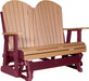 LuxCraft LuxCraft Cedar 4 ft. Recycled Plastic Adirondack Outdoor Glider Cedar on Cherrywood Adirondack Glider 4APGCCW