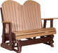 LuxCraft LuxCraft Cedar 4 ft. Recycled Plastic Adirondack Outdoor Glider Cedar on Chestnut Brown Adirondack Glider 4APGCCB