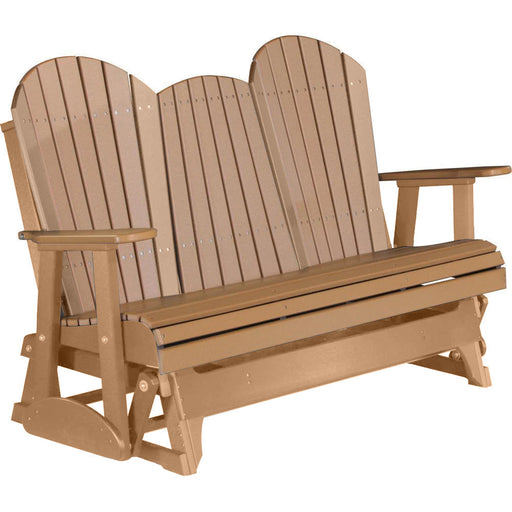 LuxCraft LuxCraft Cedar 5 ft. Recycled Plastic Adirondack Outdoor Glider Cedar Adirondack Glider 5APGC