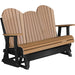 LuxCraft LuxCraft Cedar 5 ft. Recycled Plastic Adirondack Outdoor Glider Cedar On Black Adirondack Glider 5APGCB