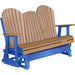 LuxCraft LuxCraft Cedar 5 ft. Recycled Plastic Adirondack Outdoor Glider Cedar on Blue Adirondack Glider 5APGCBL