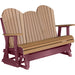 LuxCraft LuxCraft Cedar 5 ft. Recycled Plastic Adirondack Outdoor Glider Cedar on Cherrywood Adirondack Glider 5APGCCW