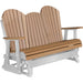 LuxCraft LuxCraft Cedar 5 ft. Recycled Plastic Adirondack Outdoor Glider Cedar on Dove Gray Adirondack Glider 5APGCDG