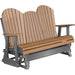 LuxCraft LuxCraft Cedar 5 ft. Recycled Plastic Adirondack Outdoor Glider Cedar on Slate Adirondack Glider 5APGCS