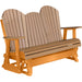 LuxCraft LuxCraft Cedar 5 ft. Recycled Plastic Adirondack Outdoor Glider Cedar on Tangerine Adirondack Glider 5APGCT