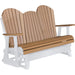 LuxCraft LuxCraft Cedar 5 ft. Recycled Plastic Adirondack Outdoor Glider Cedar on White Adirondack Glider 5APGCWH