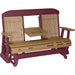 LuxCraft LuxCraft Cedar 5 ft. Recycled Plastic Highback Outdoor Glider Cedar on Cherrywood Highback Glider 5CPGCCW