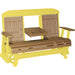 LuxCraft LuxCraft Cedar 5 ft. Recycled Plastic Highback Outdoor Glider Cedar on Yellow Highback Glider 5CPGCY