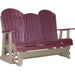 LuxCraft LuxCraft Cherry 5 ft. Recycled Plastic Adirondack Outdoor Glider Cherrywood on Weatherwood Adirondack Glider 5APGCWWW