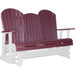 LuxCraft LuxCraft Cherry 5 ft. Recycled Plastic Adirondack Outdoor Glider Cherrywood on White Adirondack Glider 5APGCWWH