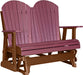 LuxCraft LuxCraft Cherry wood 4 ft. Recycled Plastic Adirondack Outdoor Glider Cherrywood on Antique Mahogany Adirondack Glider 4APGCWAM