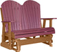 LuxCraft LuxCraft Cherry wood 4 ft. Recycled Plastic Adirondack Outdoor Glider Cherrywood on Cedar Adirondack Glider 4APGCWC