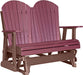 LuxCraft LuxCraft Cherry wood 4 ft. Recycled Plastic Adirondack Outdoor Glider Cherrywood on Chestnut Brown Adirondack Glider 4APGCWCB