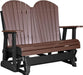 LuxCraft LuxCraft Chestnut Brown 4 ft. Recycled Plastic Adirondack Outdoor Glider Chestnut Brown on Black Adirondack Glider 4APGCBRB