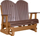 LuxCraft LuxCraft Chestnut Brown 4 ft. Recycled Plastic Adirondack Outdoor Glider Chestnut Brown on Cedar Adirondack Glider 4APGCBRC