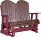 LuxCraft LuxCraft Chestnut Brown 4 ft. Recycled Plastic Adirondack Outdoor Glider Chestnut Brown on Cherrywood Adirondack Glider 4APGCBRCW