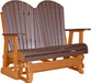 LuxCraft LuxCraft Chestnut Brown 4 ft. Recycled Plastic Adirondack Outdoor Glider Chestnut Brown on Tangerine Adirondack Glider 4APGCBRT