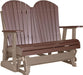 LuxCraft LuxCraft Chestnut Brown 4 ft. Recycled Plastic Adirondack Outdoor Glider Chestnut Brown on Weatherwood Adirondack Glider 4APGCBRWW