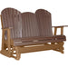 LuxCraft LuxCraft Chestnut Brown 5 ft. Recycled Plastic Adirondack Outdoor Glider Chestnut Brown on Cedar Adirondack Glider 5APGCBRC