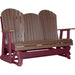 LuxCraft LuxCraft Chestnut Brown 5 ft. Recycled Plastic Adirondack Outdoor Glider Chestnut Brown on Cherrywood Adirondack Glider 5APGCBRCW