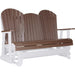 LuxCraft LuxCraft Chestnut Brown 5 ft. Recycled Plastic Adirondack Outdoor Glider Chestnut Brown on White Adirondack Glider 5APGCBRWH