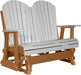 LuxCraft LuxCraft Dove Gray 4 ft. Recycled Plastic Adirondack Outdoor Glider Dove Gray on Cedar Adirondack Glider 4APGDGC