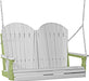 LuxCraft LuxCraft Dove Gray Adirondack 4ft. Recycled Plastic Porch Swing Dove Gray on Lime Green / Adirondack Porch Swing Porch Swing 4APSDGLG