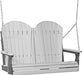 LuxCraft LuxCraft Dove Gray Adirondack 4ft. Recycled Plastic Porch Swing Dove Gray on Slate / Adirondack Porch Swing Porch Swing 4APSDGS