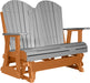 LuxCraft LuxCraft Gray 4 ft. Recycled Plastic Adirondack Outdoor Glider Adirondack Glider