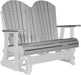 LuxCraft LuxCraft Gray 4 ft. Recycled Plastic Adirondack Outdoor Glider Adirondack Glider