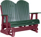 LuxCraft LuxCraft Green 4 ft. Recycled Plastic Adirondack Outdoor Glider Adirondack Glider