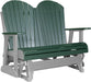 LuxCraft LuxCraft Green 4 ft. Recycled Plastic Adirondack Outdoor Glider Green on Gray Adirondack Glider 4APGGGR