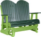 LuxCraft LuxCraft Green 4 ft. Recycled Plastic Adirondack Outdoor Glider Green on Lime Green Adirondack Glider 4APGGG