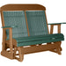 LuxCraft LuxCraft Green 4 ft. Recycled Plastic Highback Outdoor Glider Bench Green on Cedar Highback Glider 4CPGGC